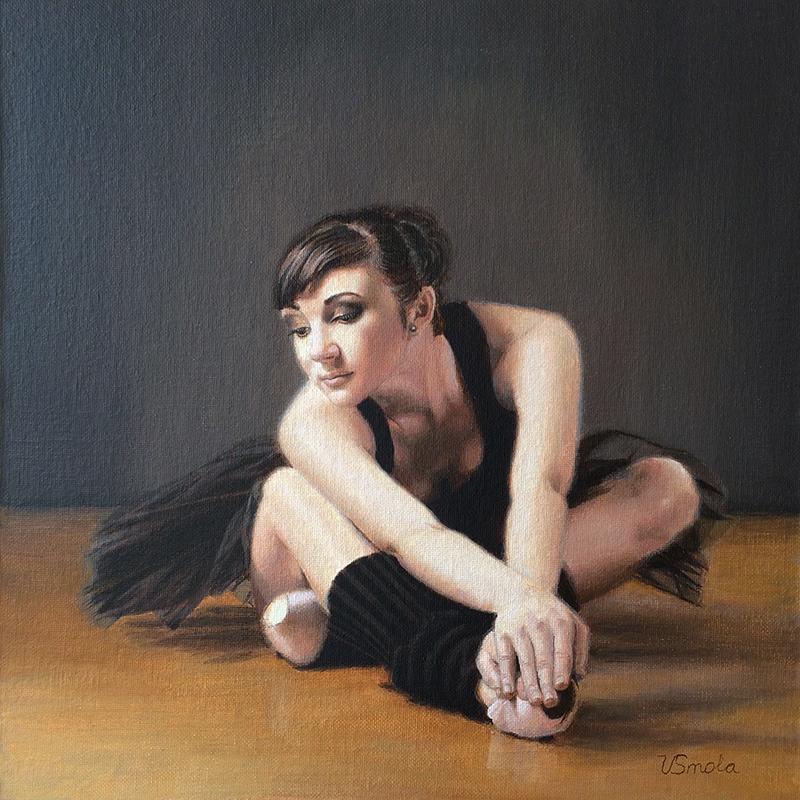 Ballerina Stretching by Vlasta Smola