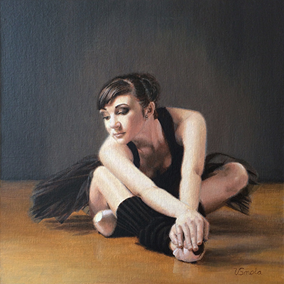 Ballerina Stretching by Vlasta Smola